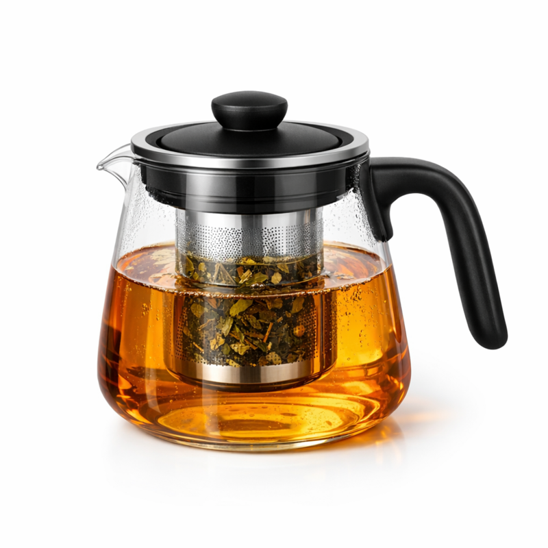 Chaleira de Vidro Borossilicato 950ml com Infusor